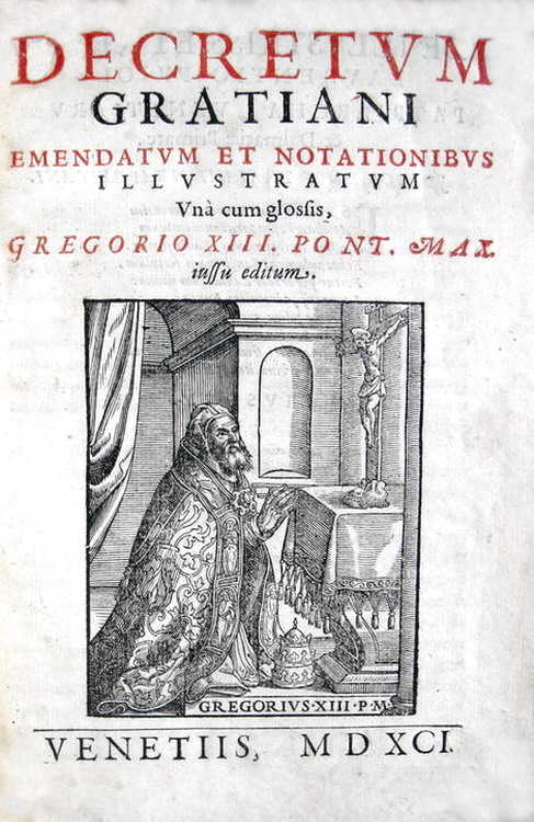 Corpus juris canonici cum glossis: Decretum Gratiani, Decretales, Liber sextus - 1591