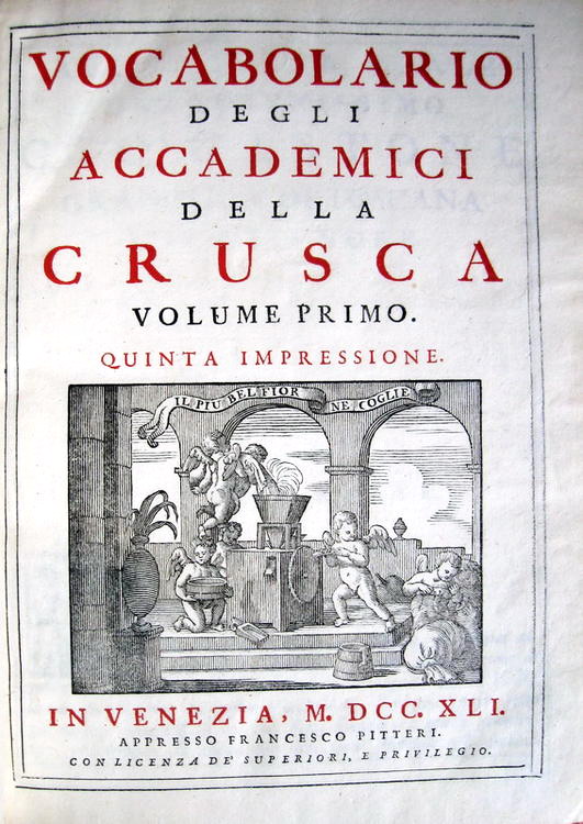 Vocabolario degli accademici della Crusca - Venezia 1741 Vocabolario degli accademici della Crusca - Venezia 1741