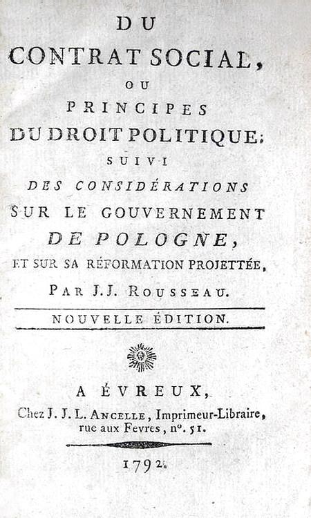 Rouaaseau - Du contrat cocial e Gouvernement de Pologne - 1792