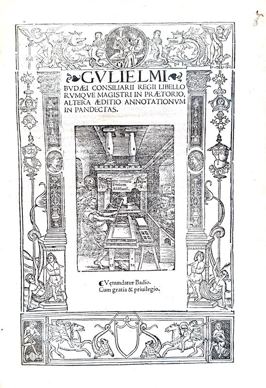 Guillaume Bud - Annotationes in Pandectarum libros - Paris 1521/26 (rara prima edizione)