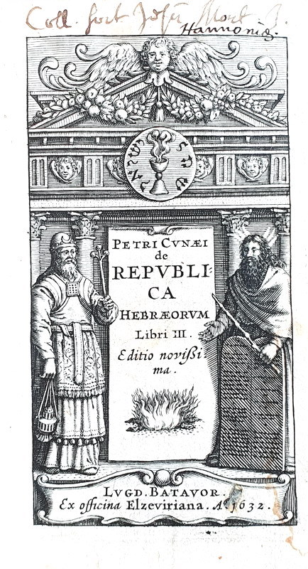 Edizione elzeviriana: Petrus Cunaeus - De republica hebraeorum - Lugduni Batavorum 1632