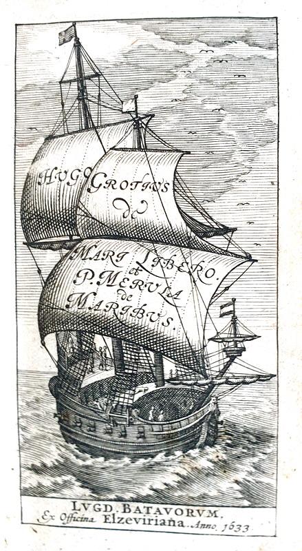Diritto internazionale della navigazione: Hugo Grotius - De mare libero - Elzevier 1633
