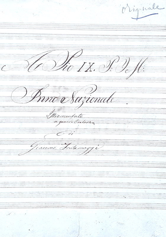 Il Risorgimento e la musica classica: Giacomo Fontemaggi - A Pio IX inno nazionale - 1847/48 ca.