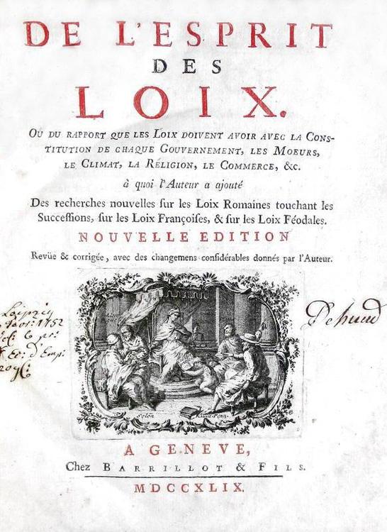 Un classico dell'Illuminismo: Montesquieu - De lesprit des loix - 1749 (rarissima seconda edizione)