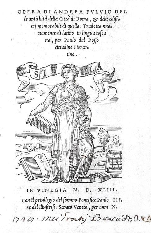 Una guida cinquecentesca di Roma: Andrea Fulvio - Opera delle antichit� della citt� di Roma - 1543