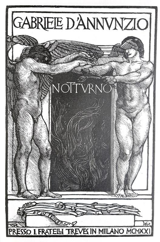 Gabriele D'Annunzio - Notturno - Treves 1921 (prima edizione - illustrazioni di Adolfo De Carolis)