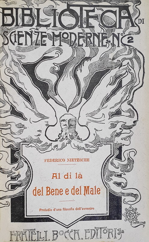 Friedrich Nietzsche - Al di l del bene e del male - Torino 1898 (rara prima edizione italiana)