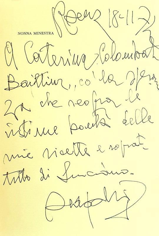 Un simbolo della romanit: Aldo Fabrizi - Nonna Minestra - 1974 (prima edizione - dedica autografa)
