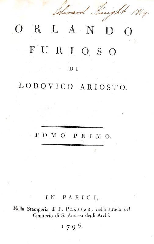 Ludovico Ariosto - Orlando furioso - Parigi 1795 (bellissima legatura - con 92 belle tavole in rame)
