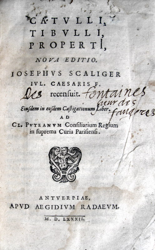 Catullo, Tibullo e Properzio - Opera - 1582