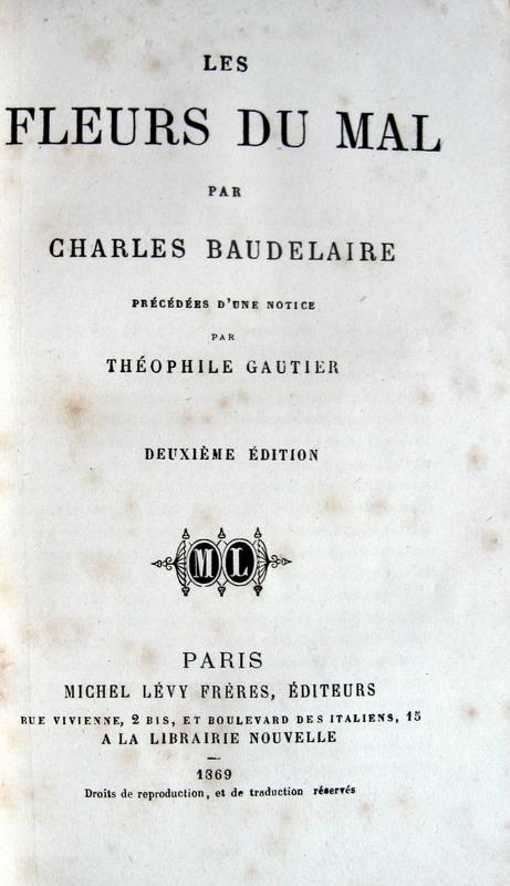 Charles Baudelaire - Les fleurs du mal - 1869