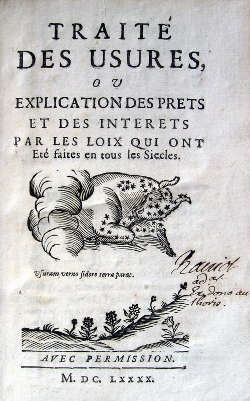 Philibert Collet - Trait des usures - Lyon 1690