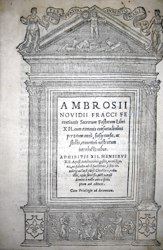 Ambrogio Fracco (Novidius) - Sacrorum fastorum - 1547 Ambrogio Fracco (Novidius) - Sacrorum fastorum - 1547