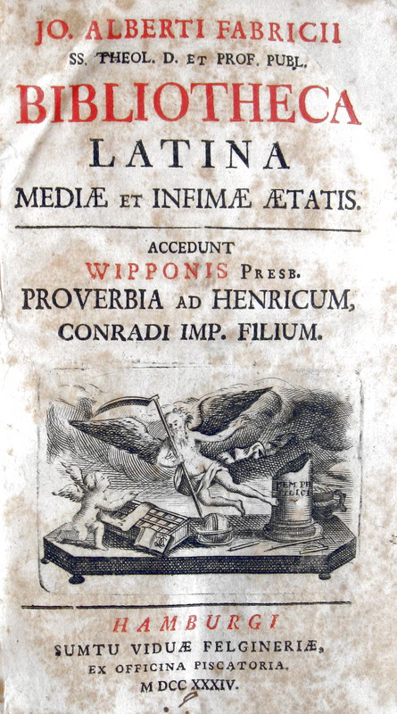 Fabricius -  Bibliotheca latina mediae et infimae aetatis - 1734