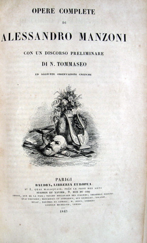 Alessandro Manzoni - Opere complete - Parigi 1843