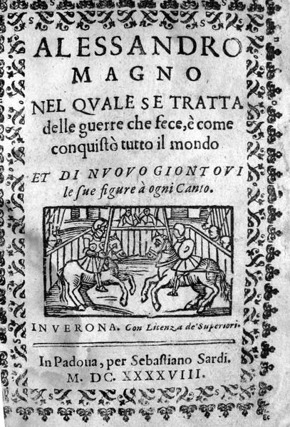 Alessandro Magno nel quale se tratta delle guerre che fece - 1648