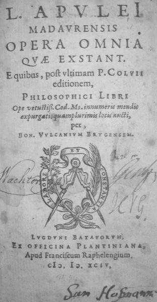 Apuleius - Opera omnia quae exstant - 1594