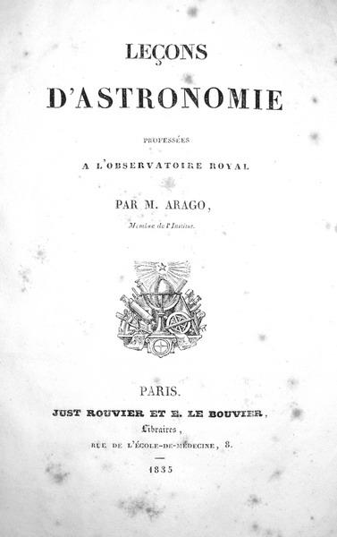 Arago - Lezioni di astronomia figurato) - 1835