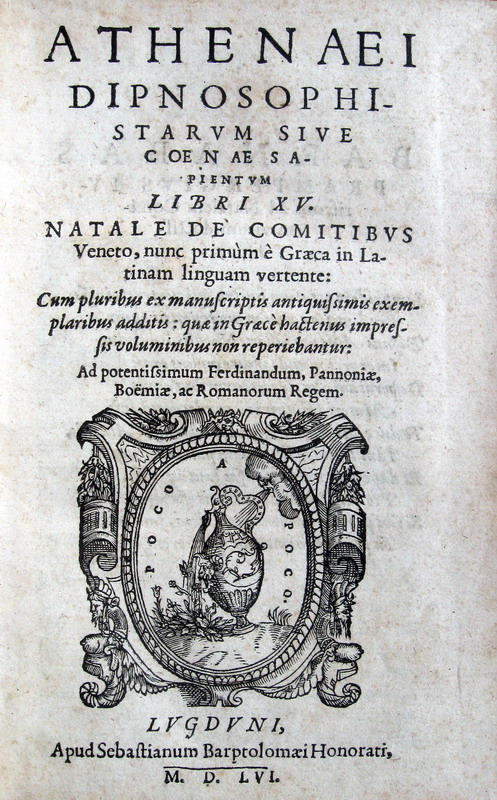 Athenaeus - Dipnosophistarum sive coenae sapientum Libri XV - 1556