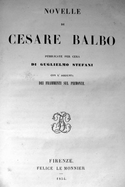Cesare Balbo - Novelle e frammenti - 1854