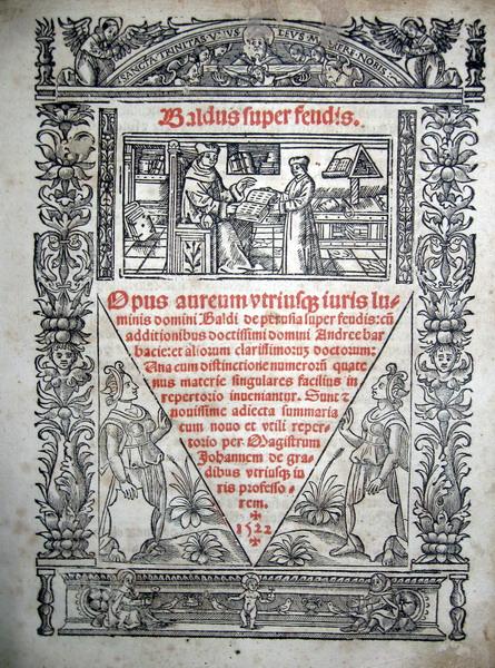 Baldo degli Ubaldi - Super feudis - 1522 Baldo degli Ubaldi - Super feudis - 1522