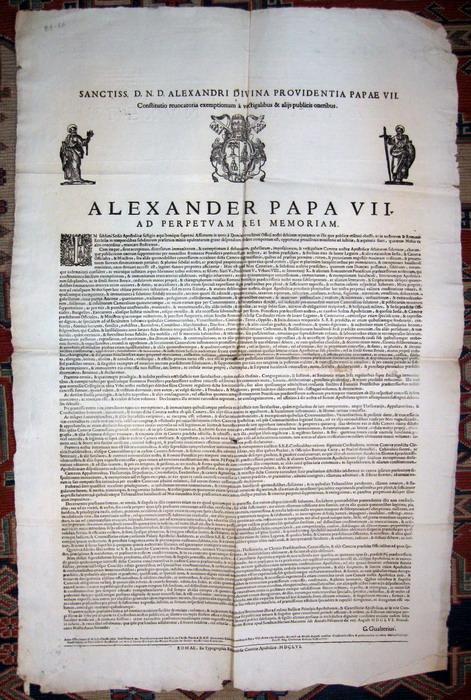 Alessandro VII disciplina il sistema fiscale dello stato pontificio - 1656
