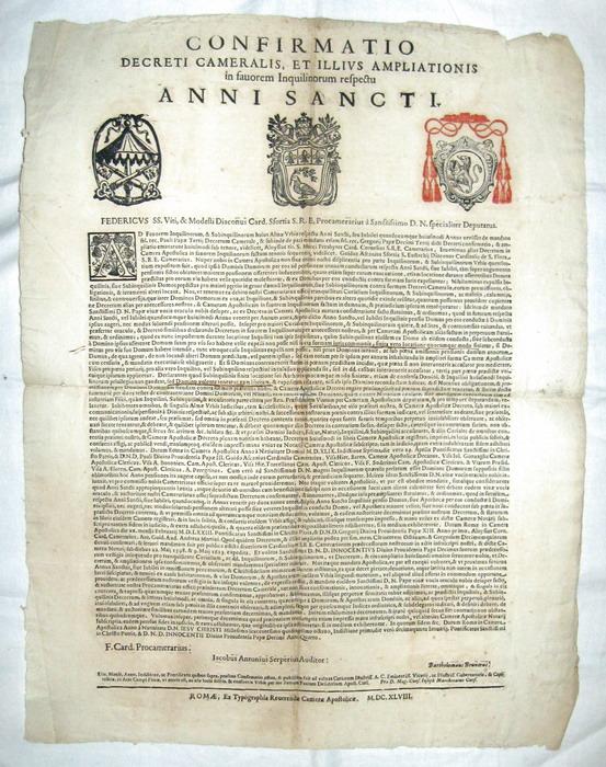 Innocenzo X dispone locazioni agevolate in occasione del giubileo - 1648
