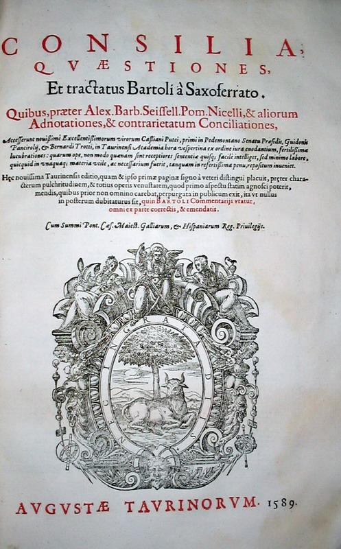 Bartolo da Sassoferrato - Opera omnia - 1589
