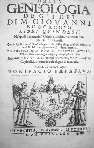 Giovanni Boccaccio - Geneologia degli dei