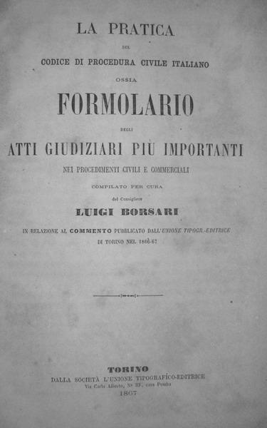 Luigi Borsari - La pratica del codice di procedura civile