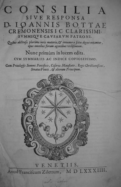 Giovanni Botta - Consilia sive responsa
