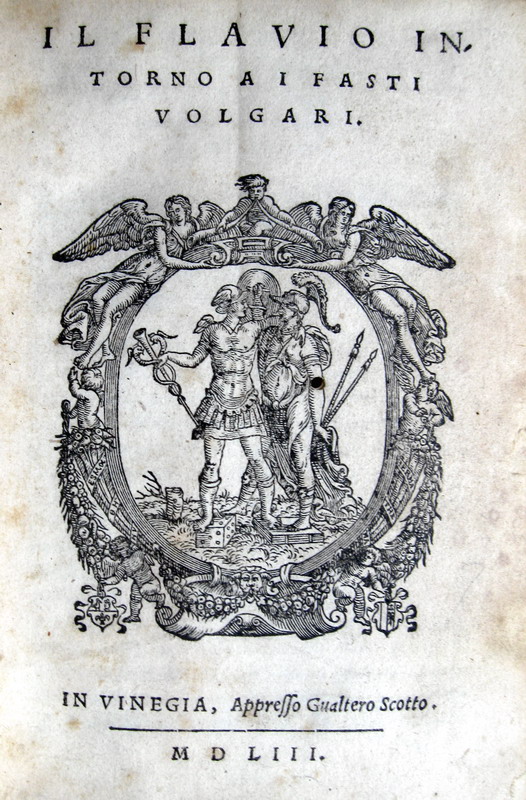 Cartari - Il Flavio intorno a i Fasti volgari - 1553