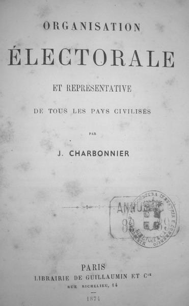 Charbonnier - Organisation electorale et rapresentative Charbonnier - Organisation electorale et rapresentative