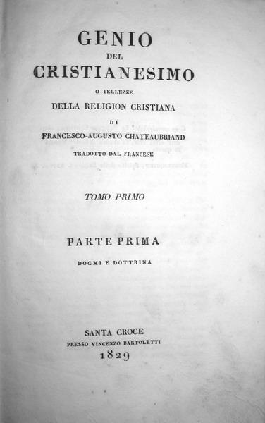 Francois-Ren&eacute; Chateaubriand - Genio del cristianesimo