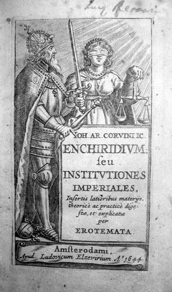 Johann Arnold Corvinus - Enchiridium seu Institutiones