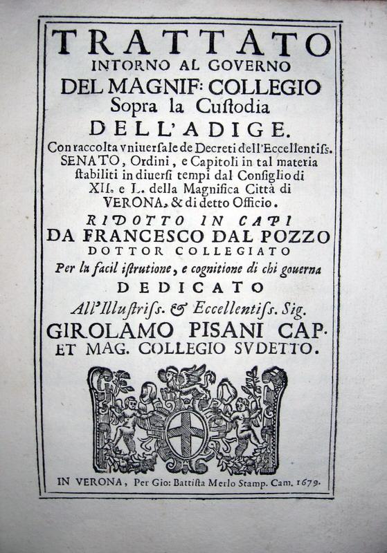 Dal Pozzo - Trattato intorno al governo dell'Adige - 1679