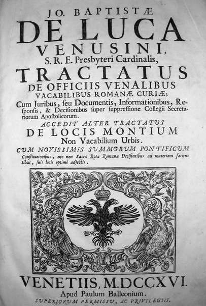 Joannes Baptista De Luca - Tractatus de officiis venalibus