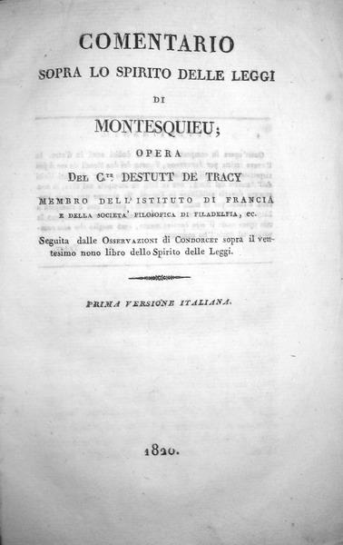 Destutt de Tracy - Montesquieu