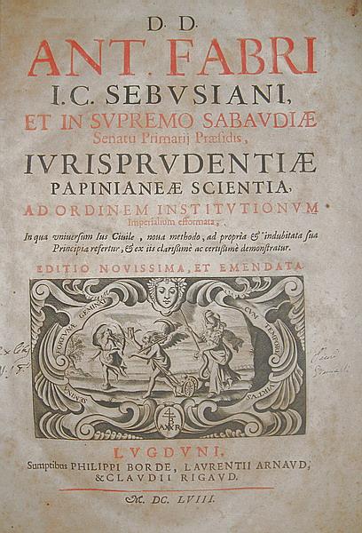 Faber - Iurisprudentiae Papinianeae scientia