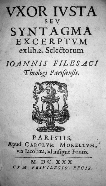 Jean Filesac - Uxor iusta