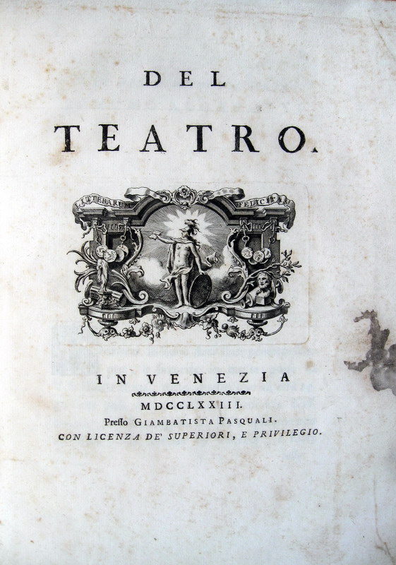 Francesco Milizia - Del Teatro - Venezia 1773