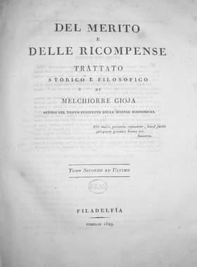 Melchiorre Gioja - Del merito e delle ricompense