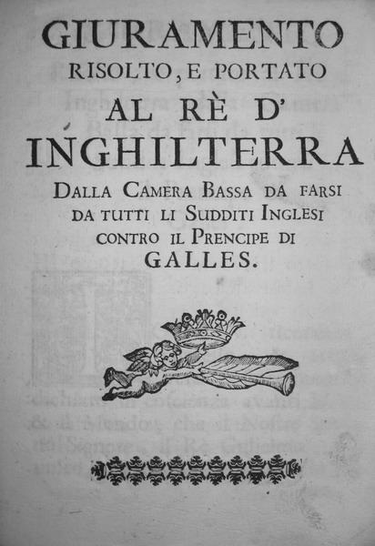 Giuramento di fedelt� del Parlamento inglese a Guglielmo III