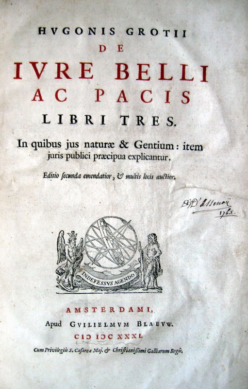 Hugo Grotius - De iure belli ac pacis libri tres - 1631