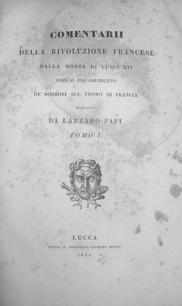 Lazzaro Lapi - Commentarii della Rivoluzione francese