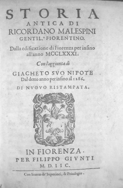 Ricordano Malespini - Poggio Bracciolini