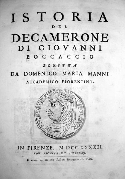 Domenico Maria Manni - Istoria del Decamerone