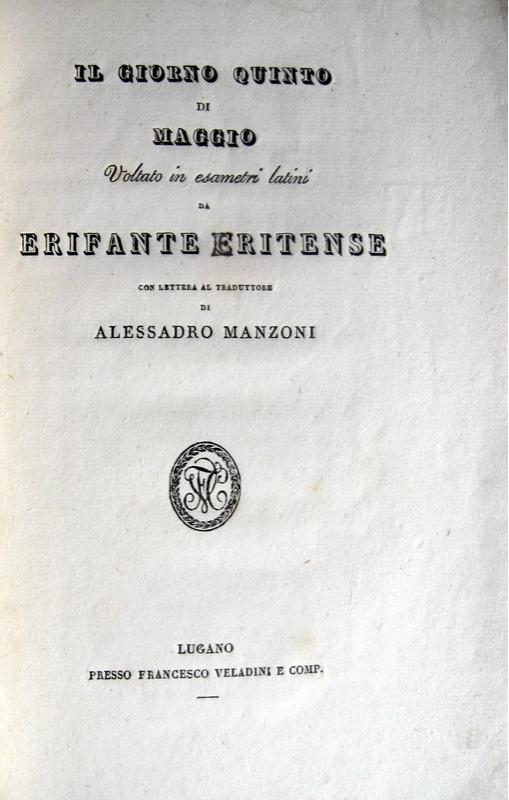Alessandro Manzoni - Il giorno quinto di Maggio (Cinque Maggio) - 1822