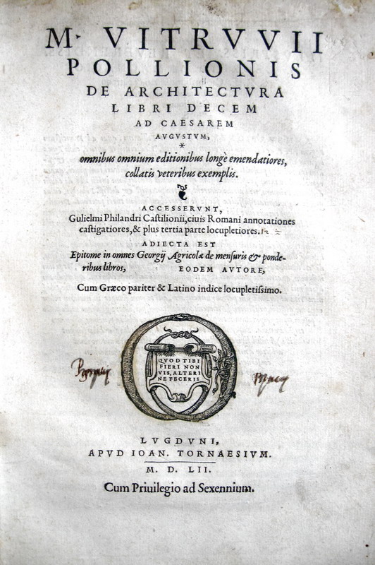Marcus Vitruvius Pollio - De architectura libri decem - Lugduni 1552