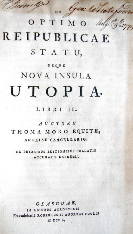 Thomas More - Utopia - 1750